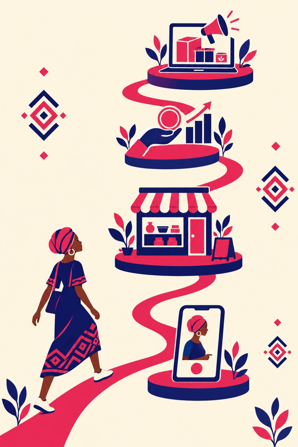 Illustration of the four-step journey from sign-up to earning on Timeterest